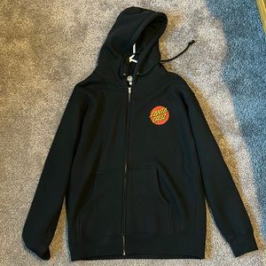 Santa Cruz Black zip up hoodie